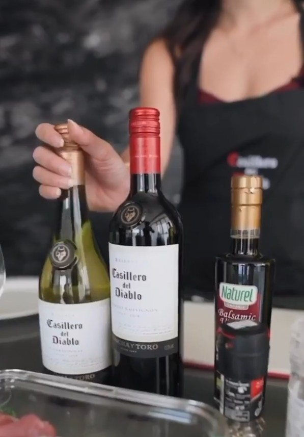 Novita Lam's Legendary Pairings Instagram content — Casillero del Diablo wines alongside local Singapore ingredients