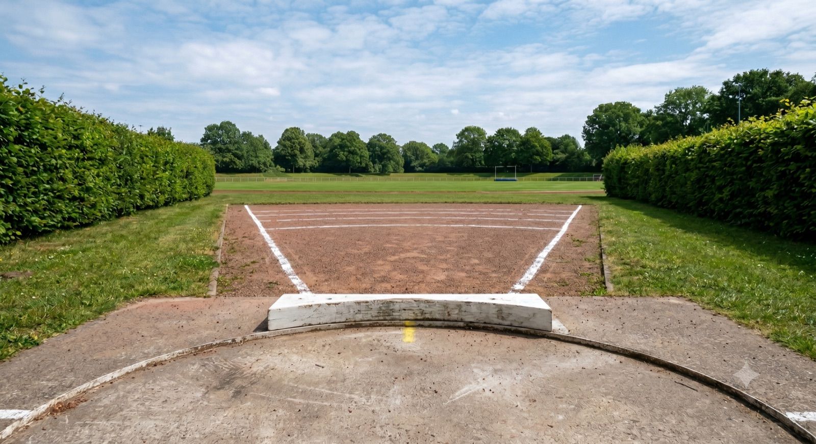 Shot put circle and quadrant